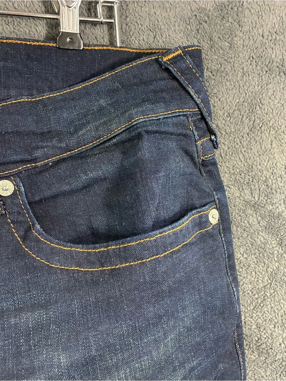 True Religion Ricky Relaxed Straight jeans in a dark indigo wash